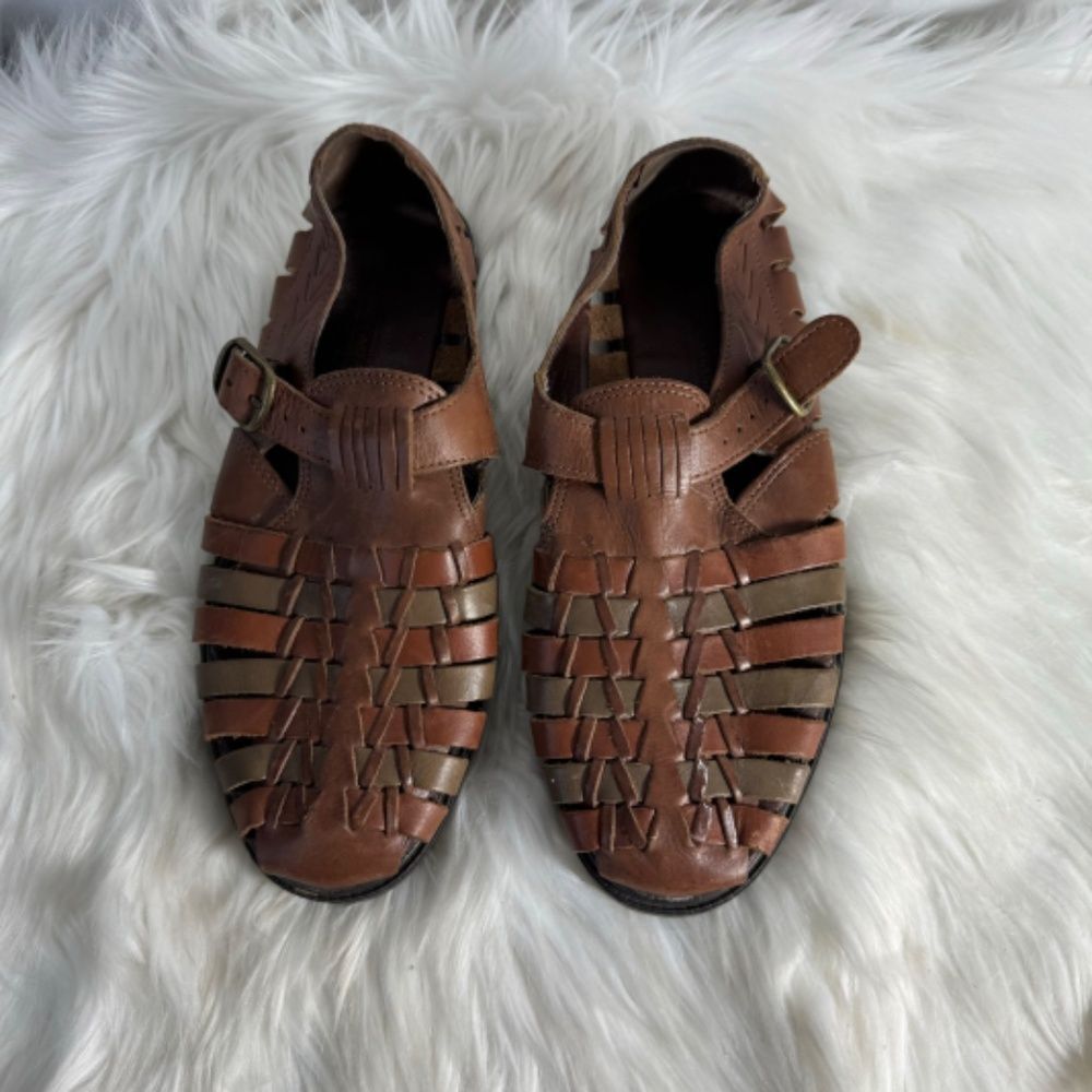 Stacy Adams Brown Leather Sandals